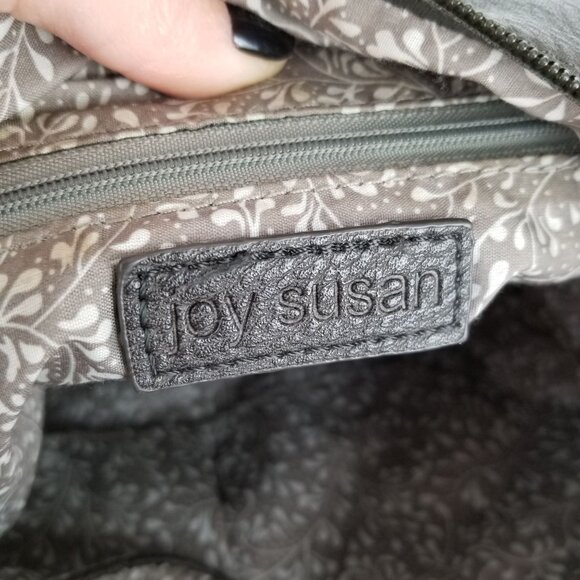 Vintage Joy Susan Vegan Leather Grey Crossbody‎ Bag 《332》P - Picture 4 of 5